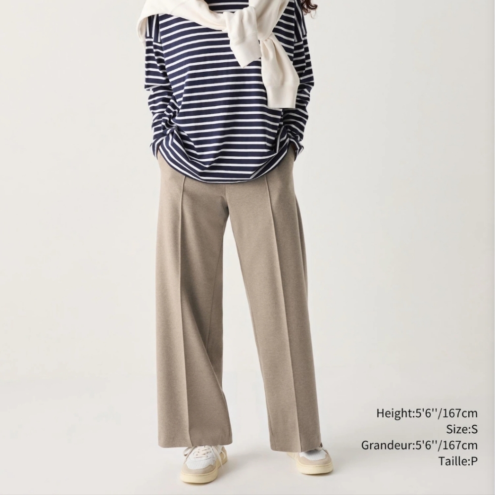 Uniqlo brushed Jersey Wide Leg Pants - Picture 1 of 2